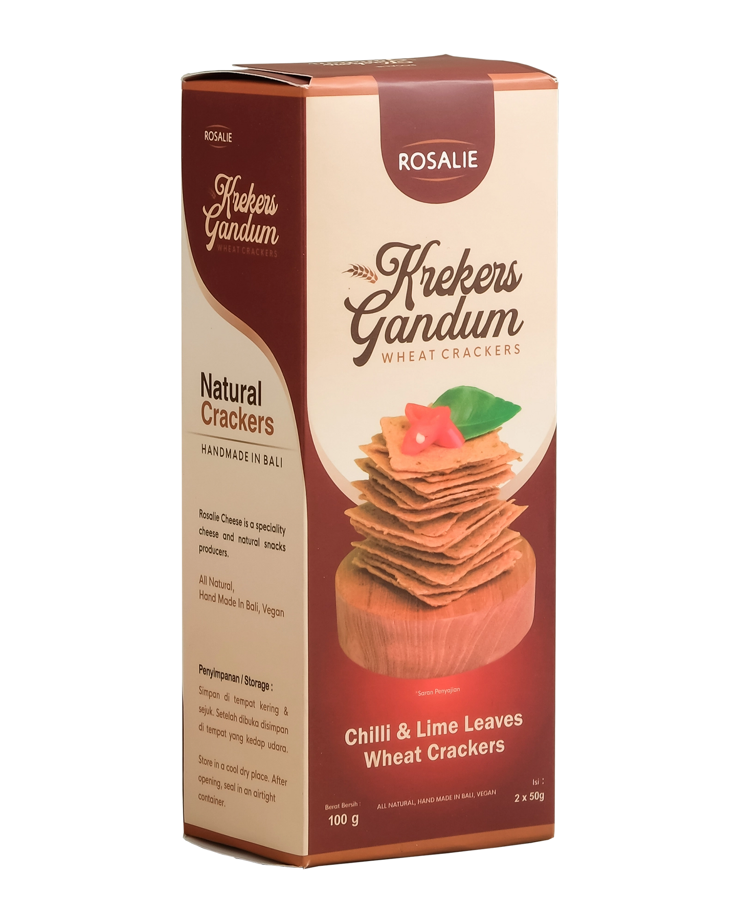 Rosalie Chilli & Lime Wheat Crackers 100gr