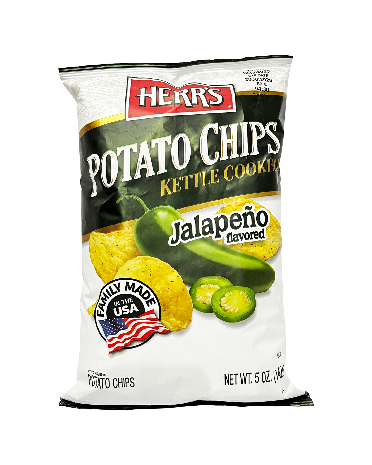 Herr's Kettle Chips Jalapeno 142g
