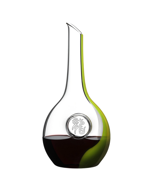Riedel Chinese Zodiac Dragon Decanter Stripe Neon Green