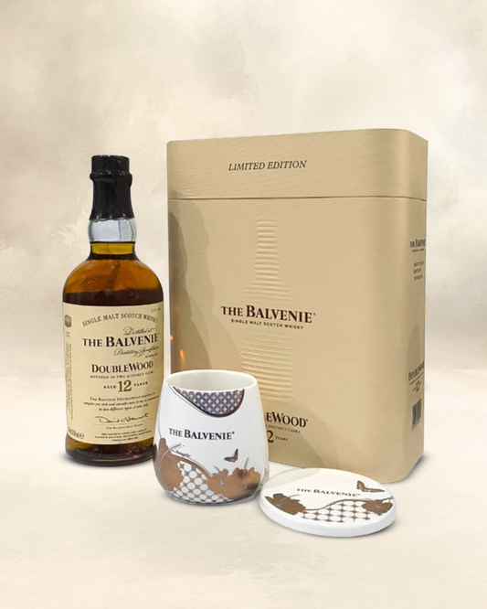 The Balvenie 12YO Double Wood Single Malt Gift Box Set 700mL