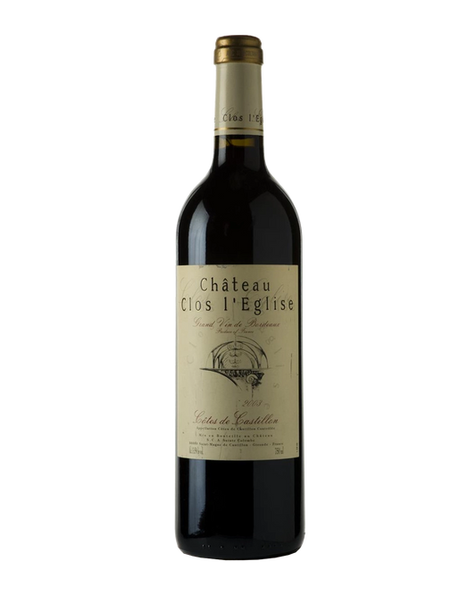 Chateau Clos L'Eglise Cote De Castillon 2003 750mL