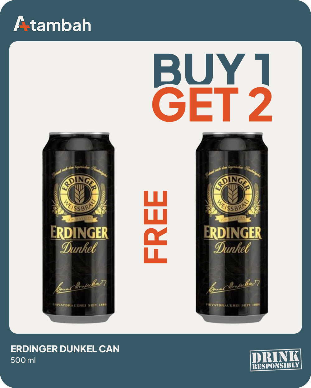 Erdinger Dunkel Can 500mL