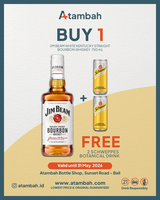 [PROMO] Jim Beam White 750mL + Free 2 Schweppes Botanical 250mL