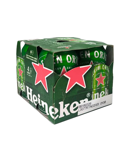 Heineken Beer Can 320mL Cluster Pack of 4