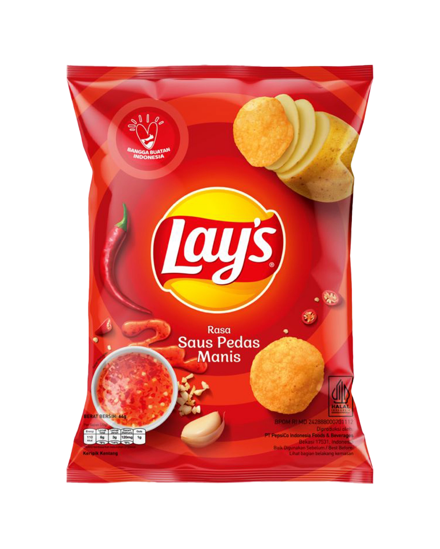 Lay's Saus Pedas Manis 64g