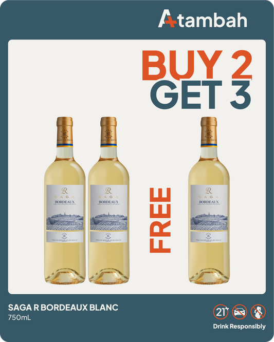 [PROMO] Buy 2 Get 3 Saga R Bordeaux Blanc 750mL