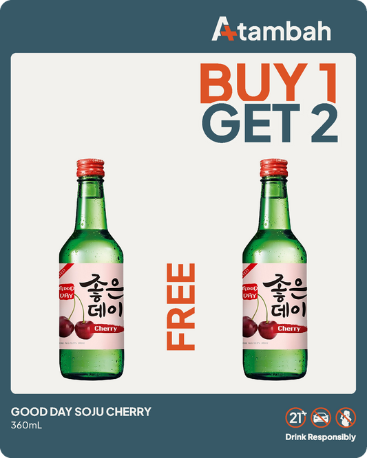 [PROMO BUY 1 GET 1 FREE] Good Day Soju Cherry 360mL