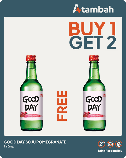 [PROMO BUY 1 GET 1 FREE] Good Day Soju Pomegranate 360mL