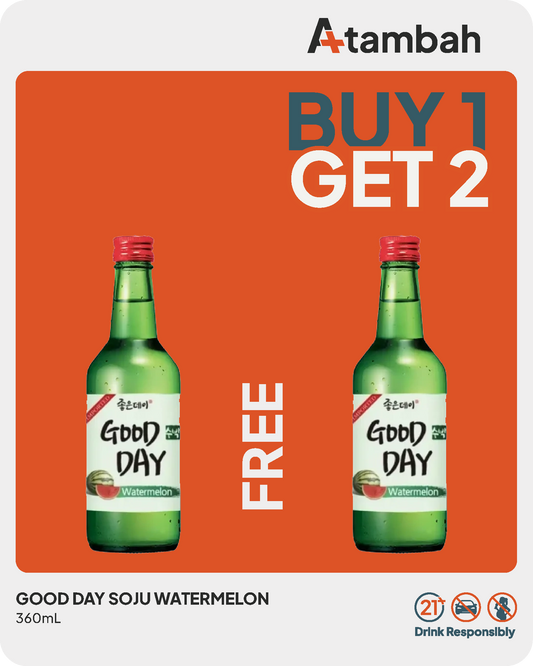 [PROMO BUY 1 GET 1 FREE] Good Day Soju Watermelon 360mL