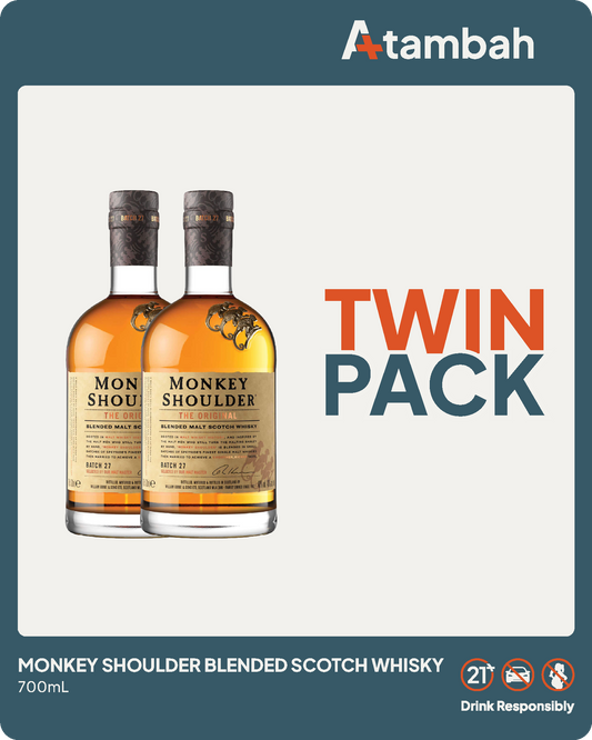 [PROMO TWIN PACK] Monkey Shoulder Blended Scotch Whisky 700mL