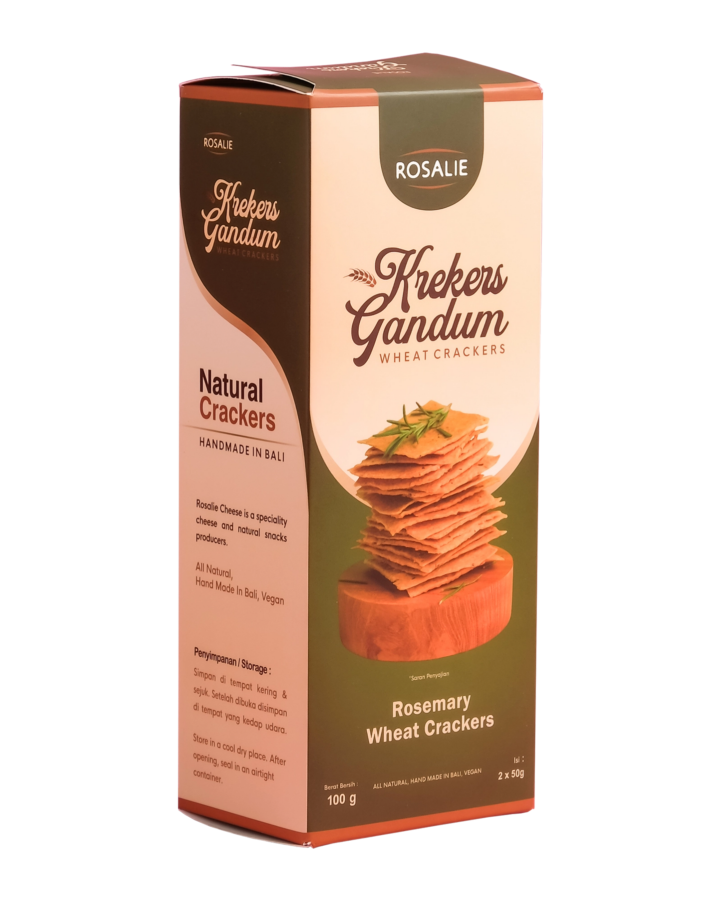 Rosalie Rosemary Wheat Crackers 100gr