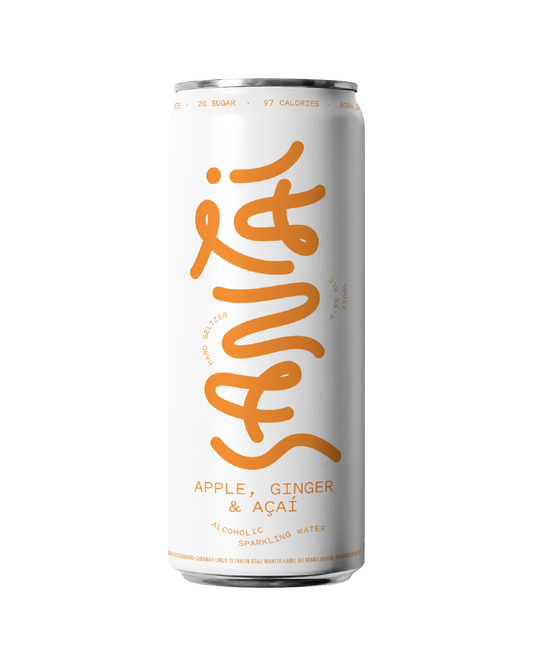 Santai Hard Seltzer Apple, Ginger & Acai Can 330mL