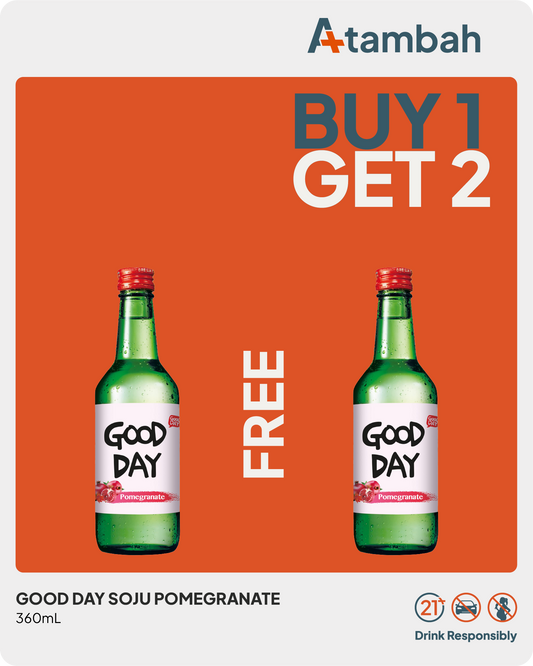 [PROMO BUY 1 GET 1 FREE] Good Day Soju Pomegranate 360mL