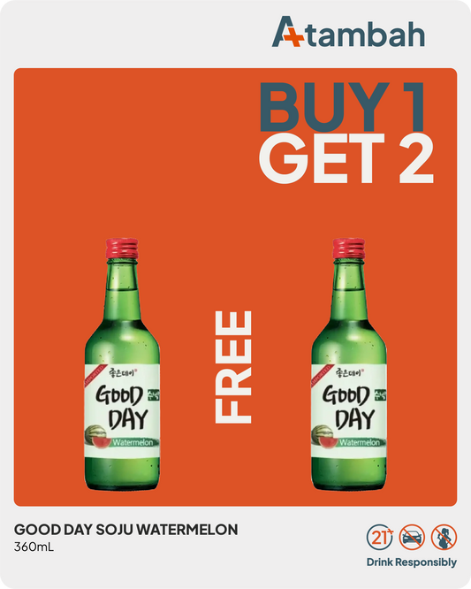 [PROMO BUY 1 GET 1 FREE] Good Day Soju Watermelon 360mL